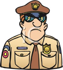 268x300 Serious Policeman Clip Art Image