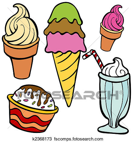 450x470 Clipart Of Ice Cream Food Items K2368173