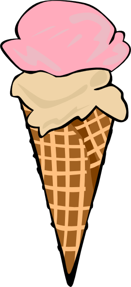 270x592 Ice Cream Cone (2 Scoop) Clip Art