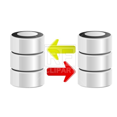 400x400 Server Data Transfer Royalty Free Vector Clip Art Image