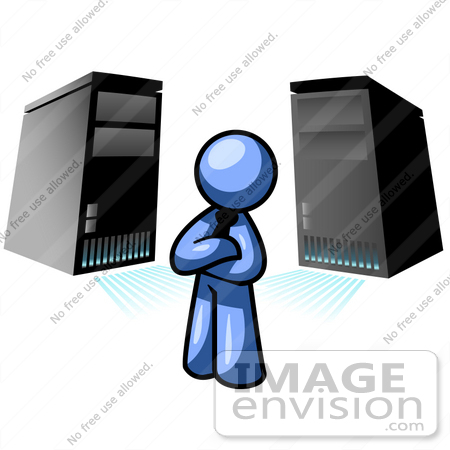 450x450 Clip Art Graphic A Blue Guy Character Standing In Front