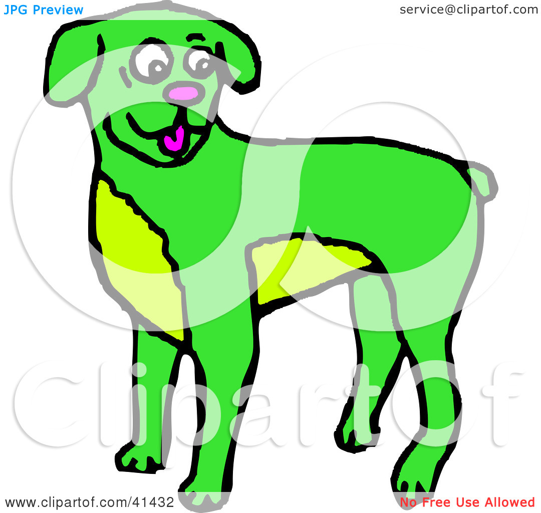 1080x1024 Green Dog Clipart