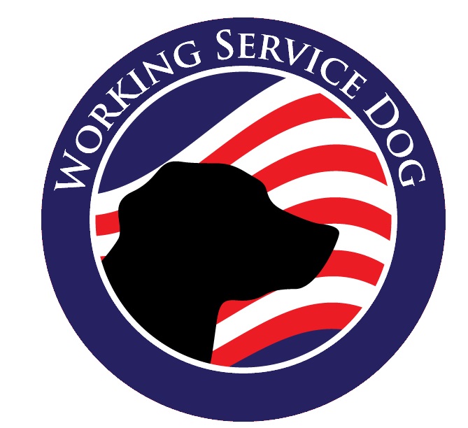 669x612 Working Service Dog Window Decal