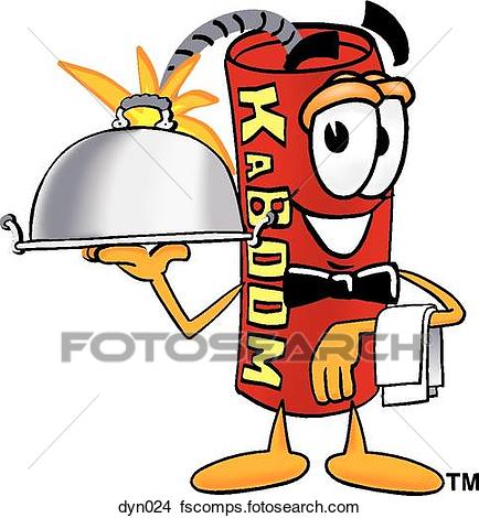 434x470 Clipart Of Dynamite Serving Food Dyn024