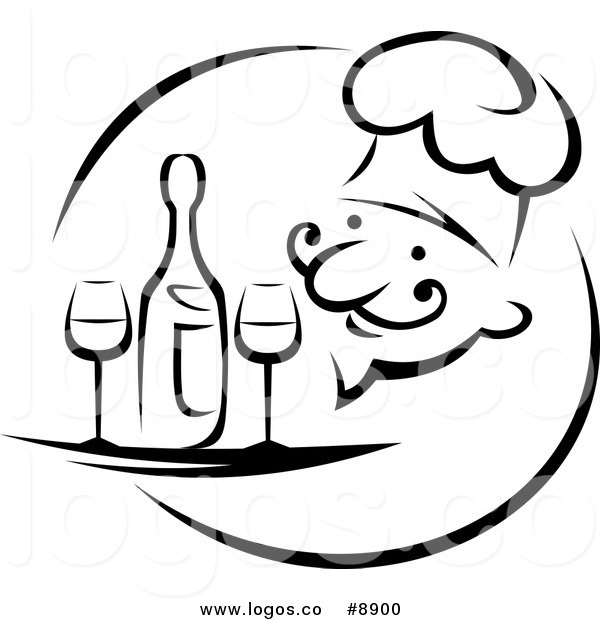 600x620 Royalty Free Clip Art Vector Logo Of A Black And White Happy Male