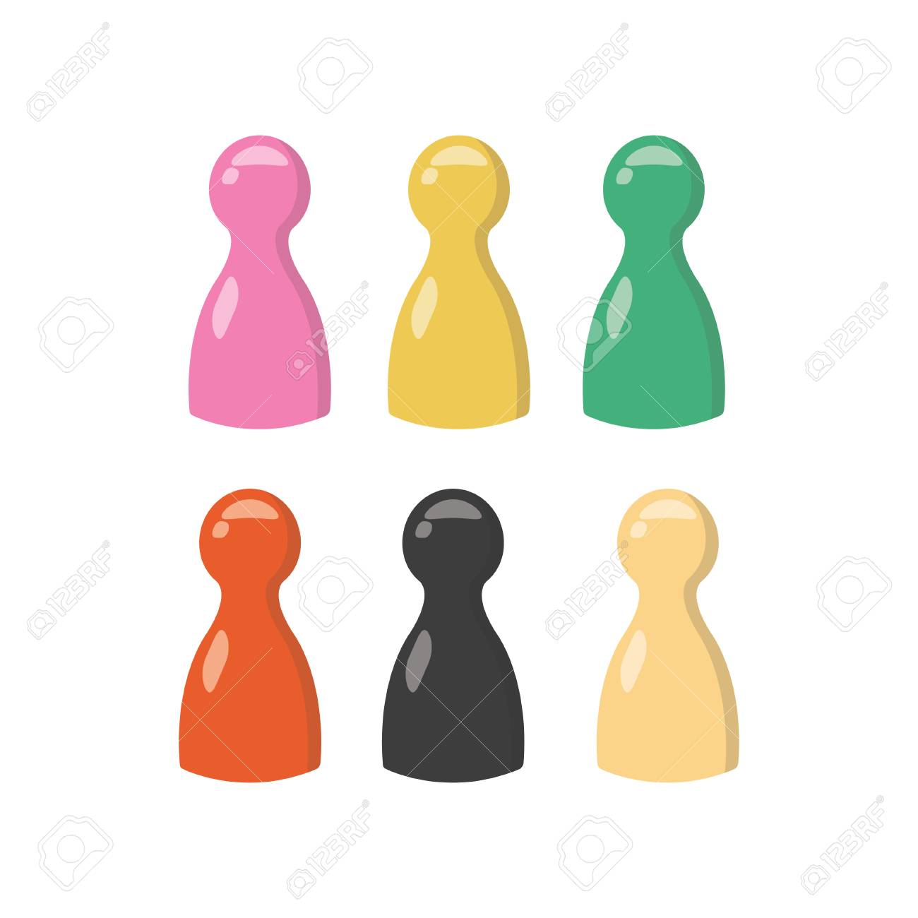 1300x1300 Bright Game Pieces. Mini Set Of Gaming Chips For Table Games