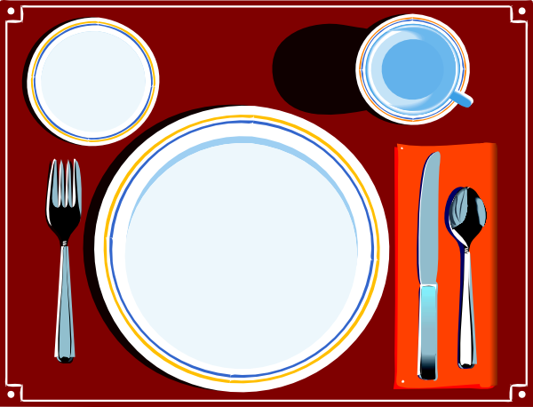 600x458 Place Setting Clip Art