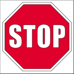 304x304 Clip Art Signs Stop Sign Color I Abcteach