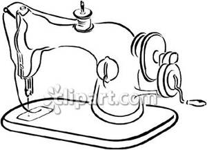 300x217 And White Old Fashioned Sewing Machine
