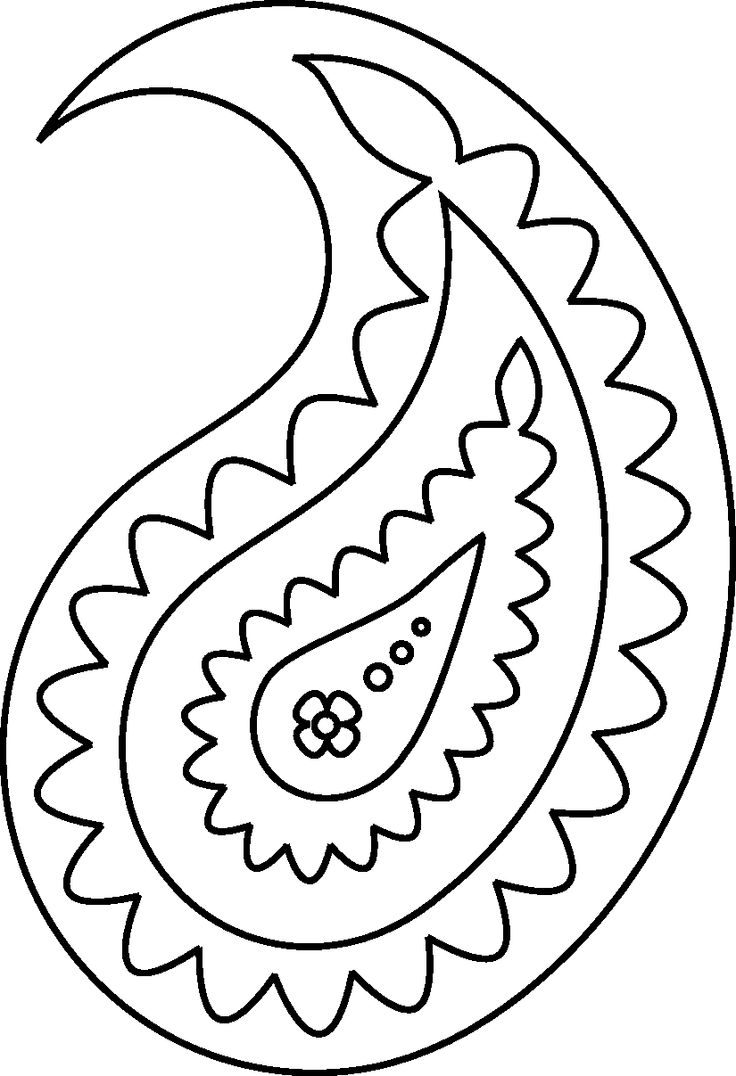 736x1076 Black And White Paisley Border Clip Art