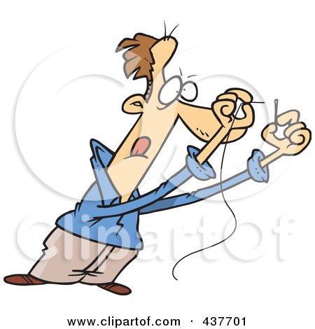 450x470 Royalty Free (Rf) Clip Art Illustration Of A Cartoon Sewing