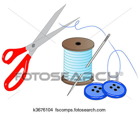 450x366 Drawings Of Needle Thread Scissors And Buttons