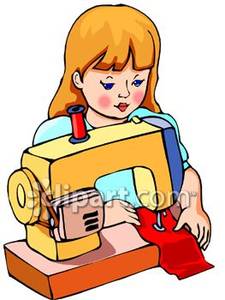 225x300 Sewing Machine Clipart Woman Sewing
