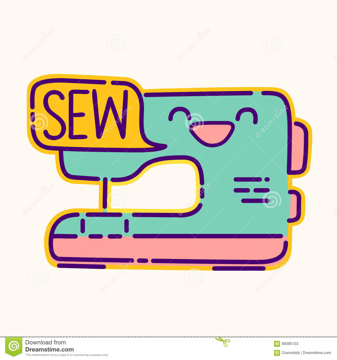 1300x1390 Sewing Machine Clipart Kawaii