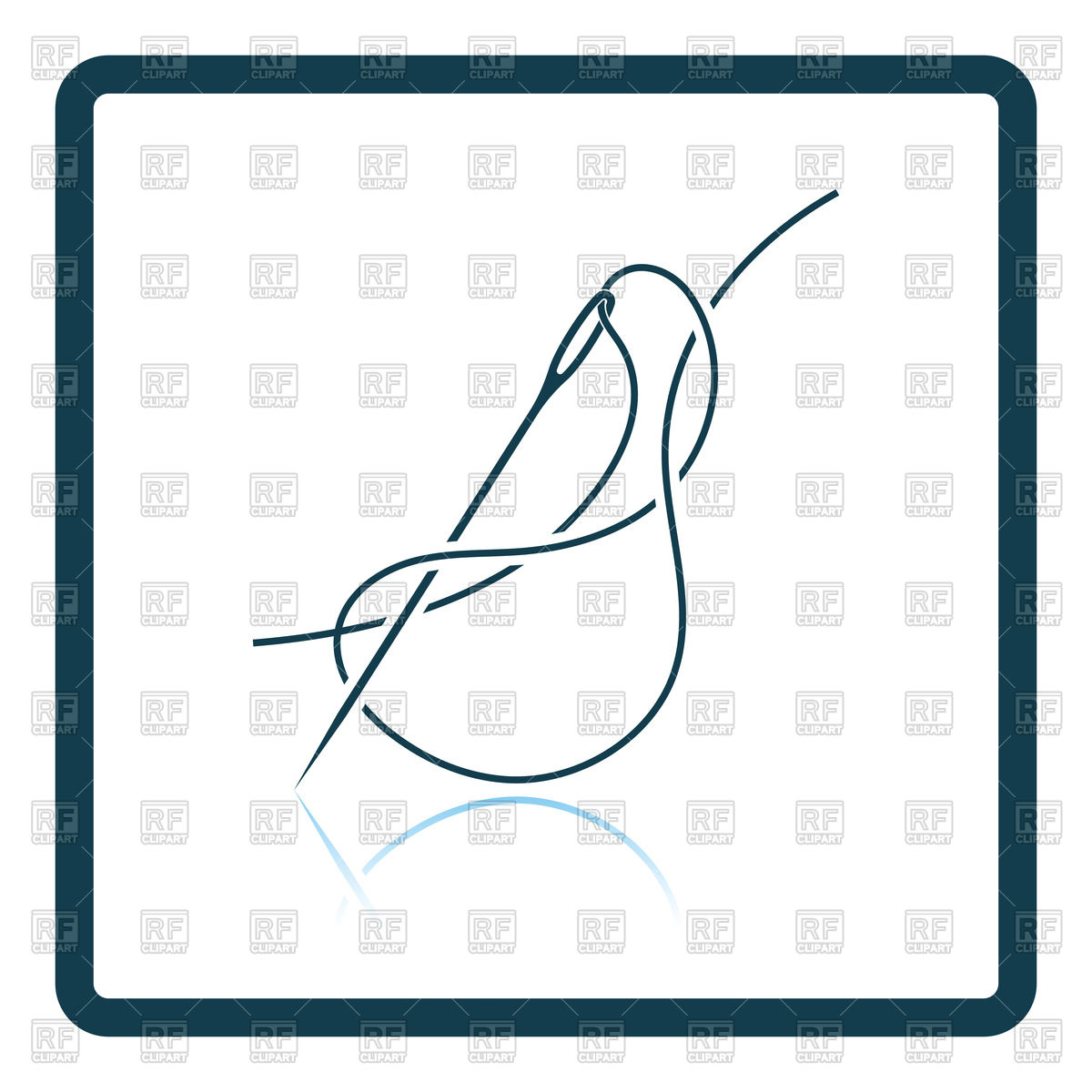 1200x1200 Sewing Needle With Thread Icon Royalty Free Vector Clip Art Image