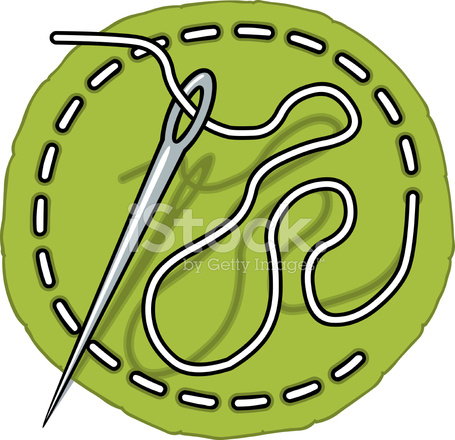 455x440 Cartoon Sewing Needle Stock Vector