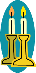 122x245 Candle Clipart Shabat