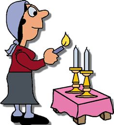 236x258 Shabbat Candles Clipart