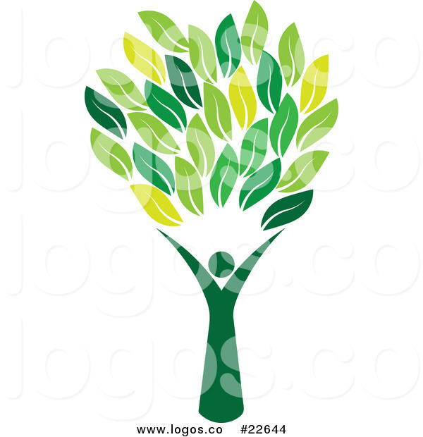 600x620 Royalty Free Vector Logo Of A Tree Trunk Person Holding Up