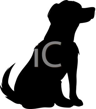 307x350 Dog Silhouette Clip Art Black And White