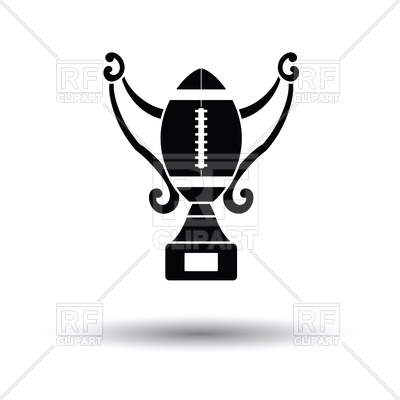 400x400 American Football Trophy Cup Icon With Shadow Royalty Free Vector