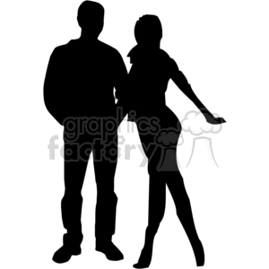 300x300 Royalty Free Couple's Shadow 373851 Vector Clip Art Image
