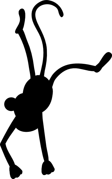 372x592 Shadow Clipart Monkey