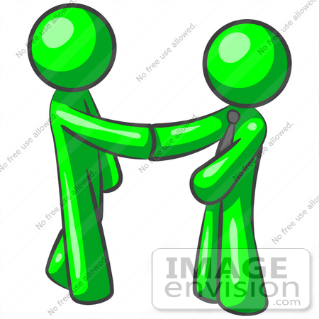 450x450 Clip Art Graphic Of A Green Guy Character Wearing A Business Tie
