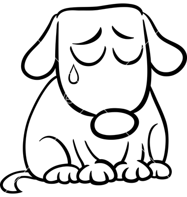 380x400 Sad Dog Clipart
