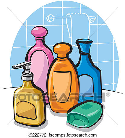 423x470 Clipart Of Shampoo And Soap K9222772