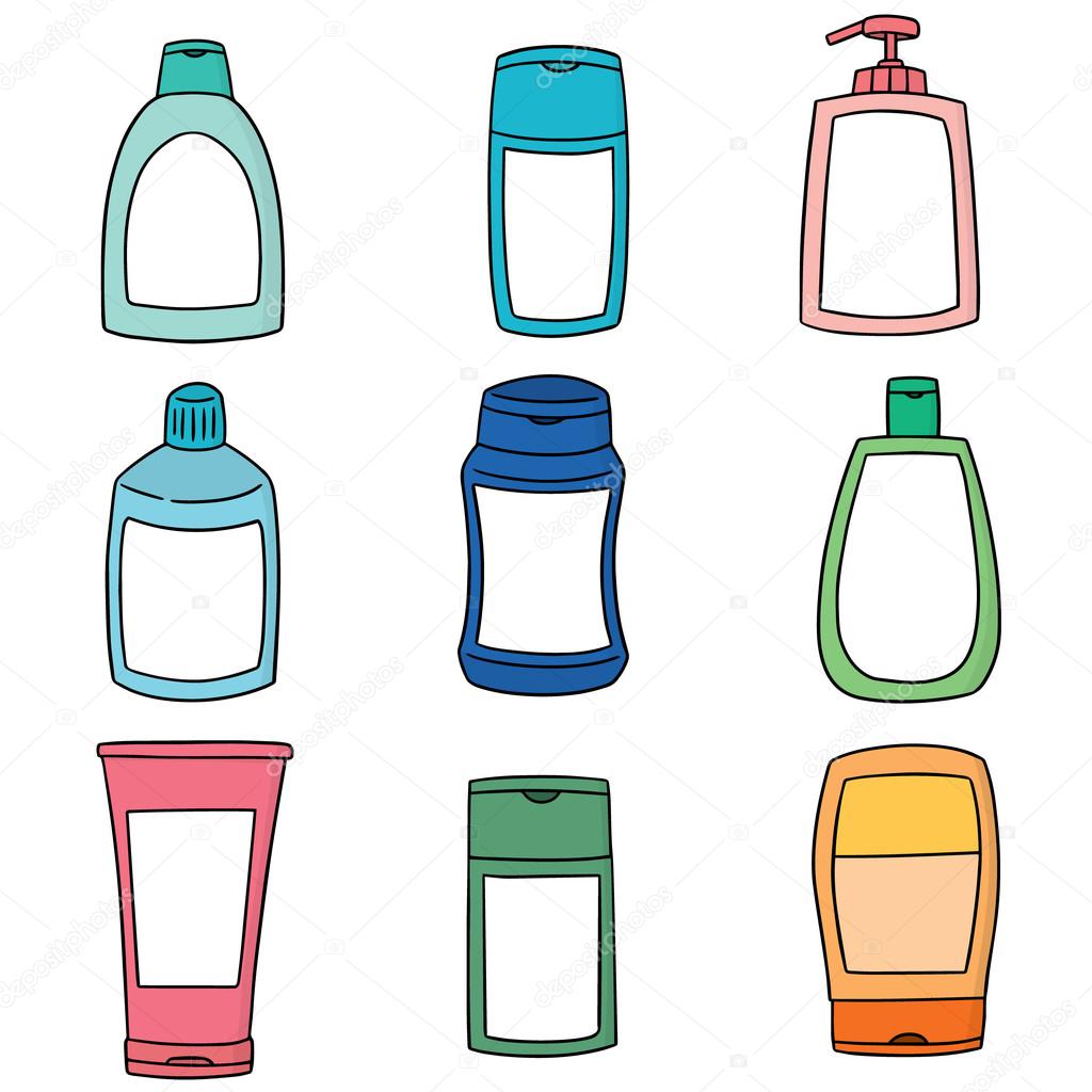 1024x1024 Vector Set Of Shampoo And Liquid Soap Bottle Stock Vector