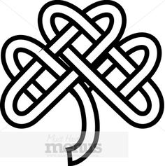 236x237 Shamrock Celtic Shamrock Black White Line Flower Art Coloring