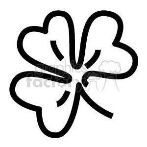 300x300 Royalty Free Shamrock Outline 371375 Vector Clip Art Image