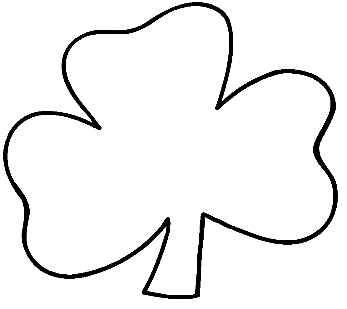 1111x990 Shamrock Black And White Clipart