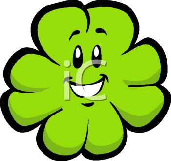 350x329 Smiling Cartoon Shamrock