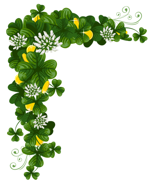 497x600 Patrick's Day Png St Patricks Day Shamrocks With Coins Png