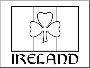 304x229 Clip Art Irish Flag W Shamrock Bampw I Abcteach