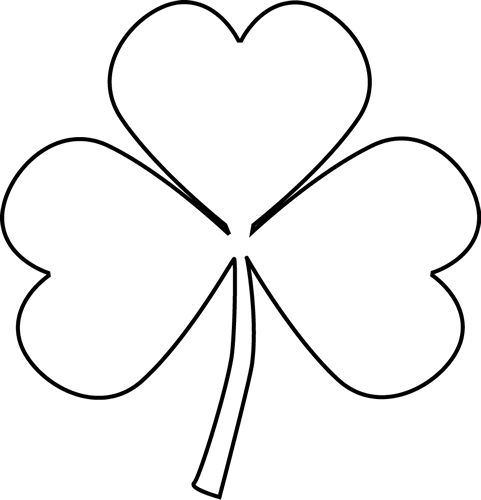 481x500 Black And White Shamrock Clip Art Black And White Shamrock Image