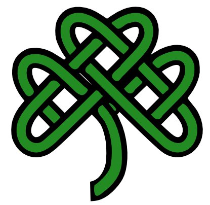 415x404 Celtic Shamrock Clipart