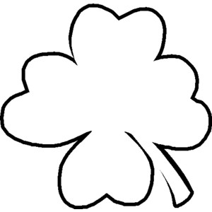 300x300 Shamrock Black And White Clipart
