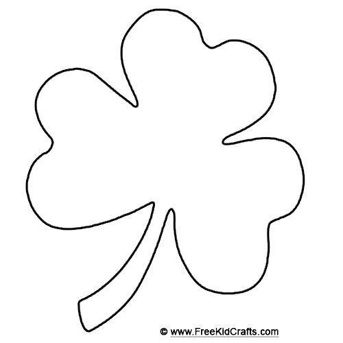 500x500 Shamrock Template For St. Patrick's Day Crafts. St. Patrick'S