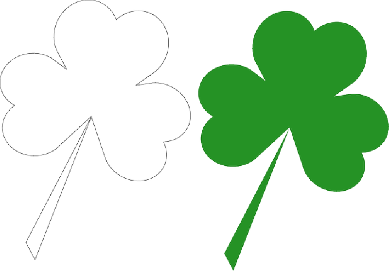 800x558 Green, Outline, Silhouette, Shamrock, March, Luck, Day