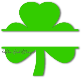 284x272 Shamrock Monogram Frame