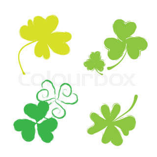 320x320 Set Of Shamrock Icons For St Patricks Day Stock Vector Colourbox