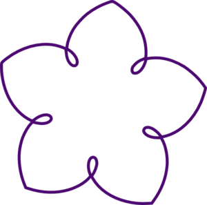 300x297 Purple Flower Shape Clip Art