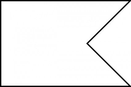 425x284 Flag Banner Clipart Black And White