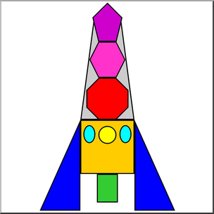 304x304 Clip Art Basic Shapes Rocket Color I Abcteach