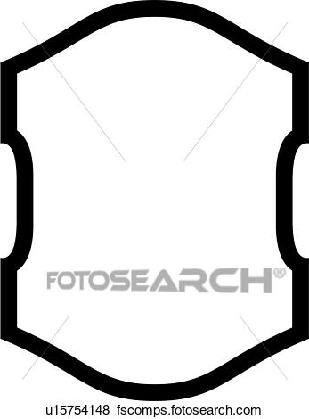 347x470 Clip Art Of , Sign, Basic, Blank, Border, Dome, Panel, Shapes