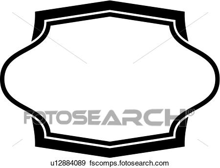450x343 Clip Art Of , Sign, Blank, Border, Frame, Fancy, Panel, Shapes