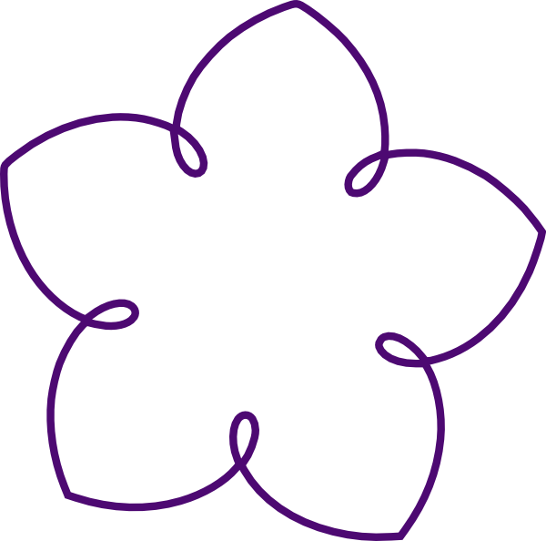 600x594 Purple Flower Shape Clip Art